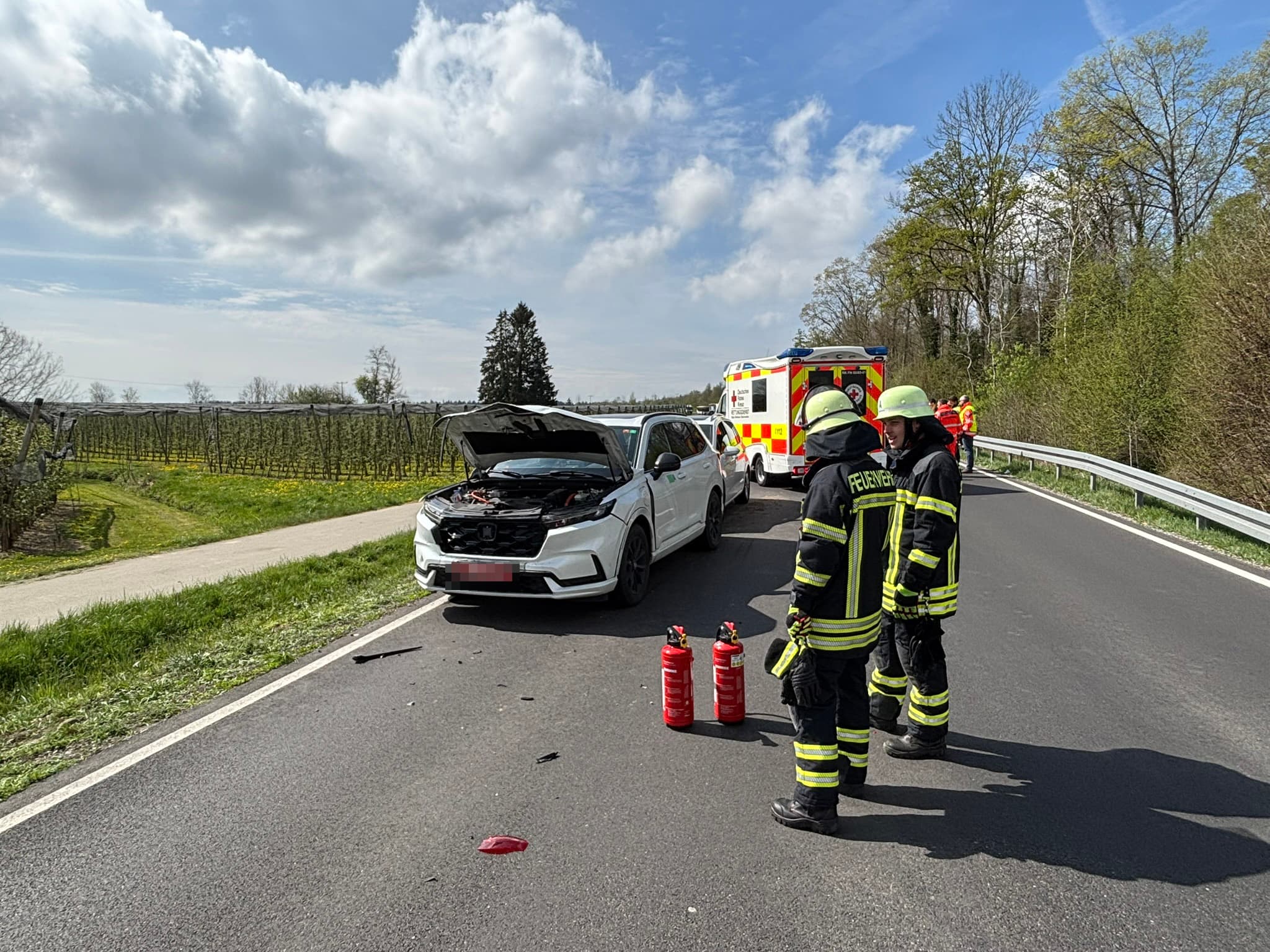 Auffahrunfall mit drei beteiligten Fahrzeugen