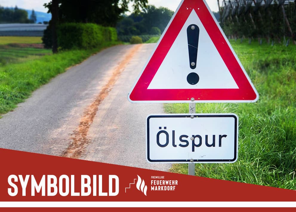 Ölspur am Bahnhof