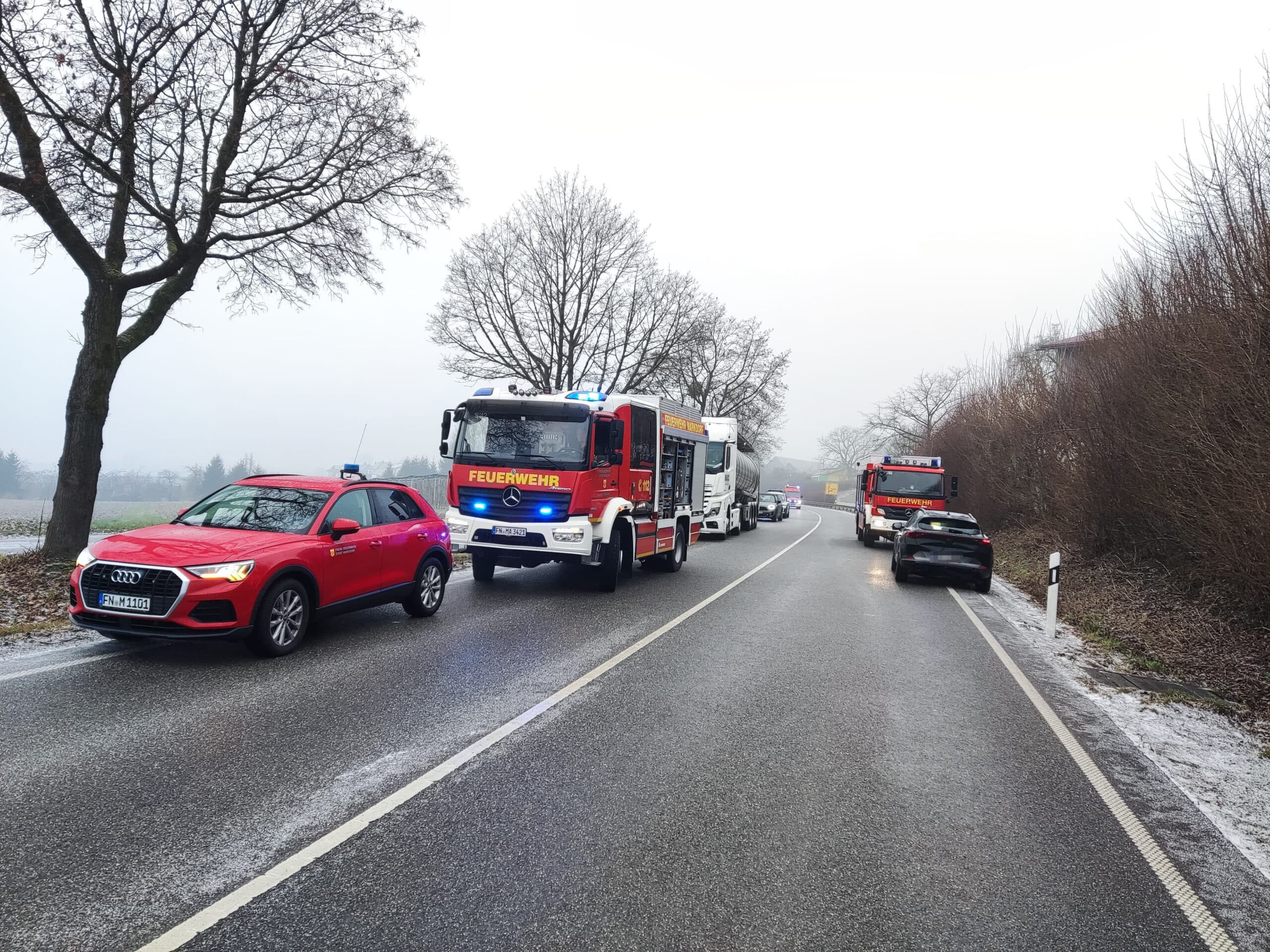 Verkehrsunfall auf Glatteis