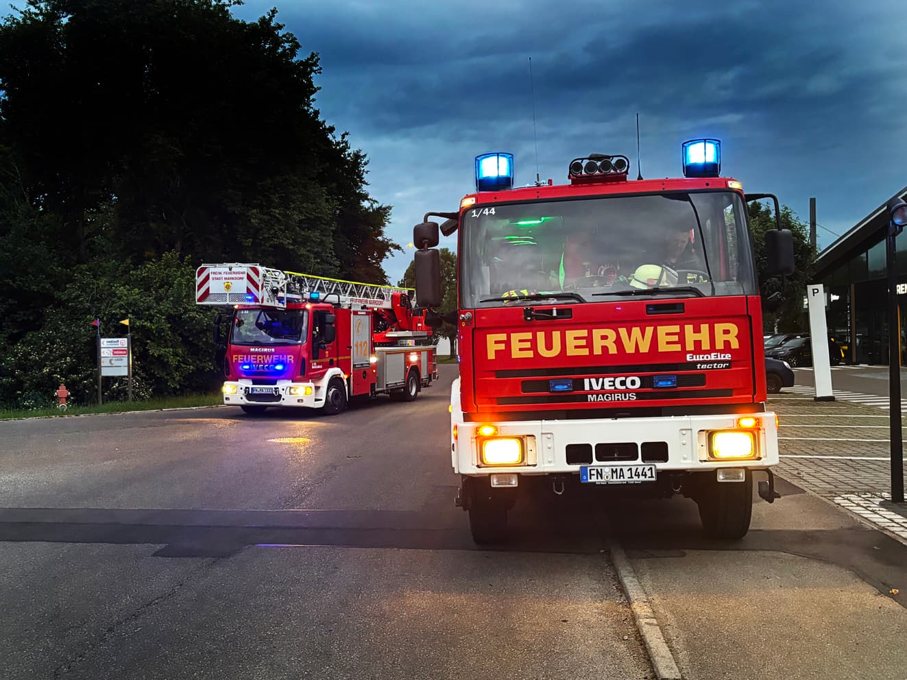 Brandgeruch in Industriebetrieb