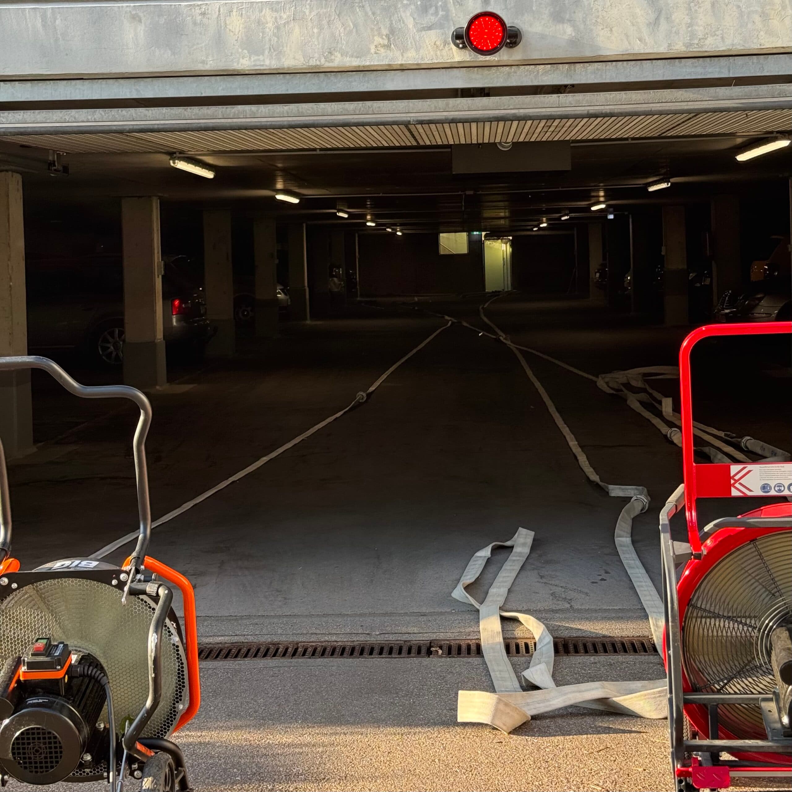 Brand in Tiefgarage